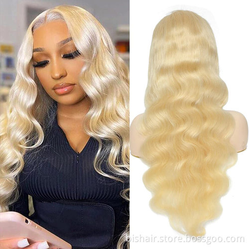 Low price wholesale price613Body Wave Front Lace Wig Real Human Hair 10a Brazil 13x4 Blond Lace Front Wig 180% Density Baby Hair